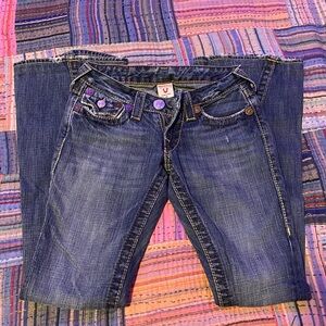 TRUE RELIGION Dark Wash Low Rise Joey Big T Jeans